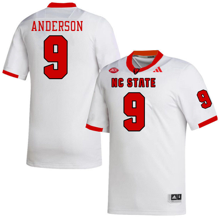 NC State Wolfpack #9 Terrell Anderson College Football Jerseys Stitched-White NC State Wolfpack #9 Terrell Anderson College Football Jerseys Stitched-White